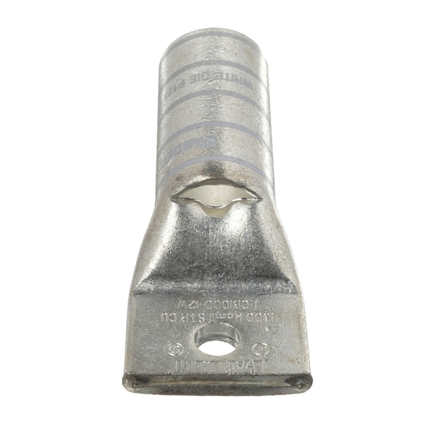 Panduit One-Hole Compression Lug, 1 to 2 in Stud, Long Barrel, Copper, White LCB1000-12W-3 - main